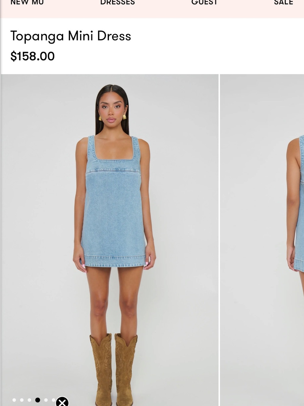 Show Me Your MuMu Light Blue Denim Mini Dress